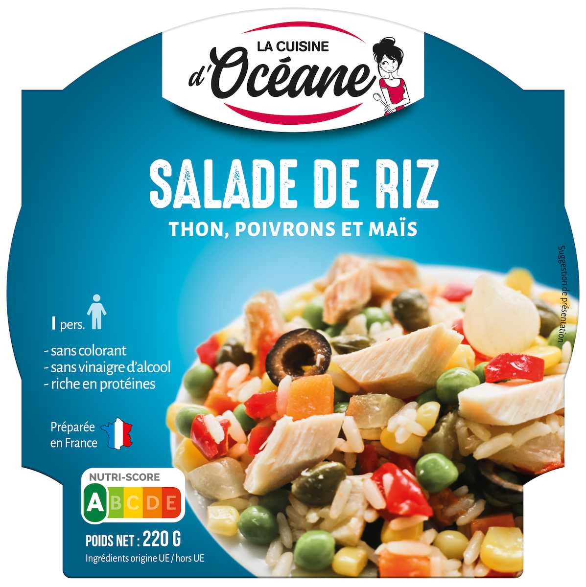 SALADE RIZ AU THON - POT PLASTIQUE DE 220G