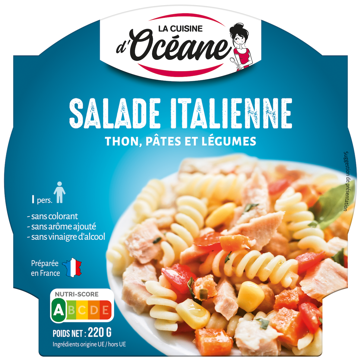 SALADE ITALIENNE AU THON - POT PLASTIQUE DE 220G
