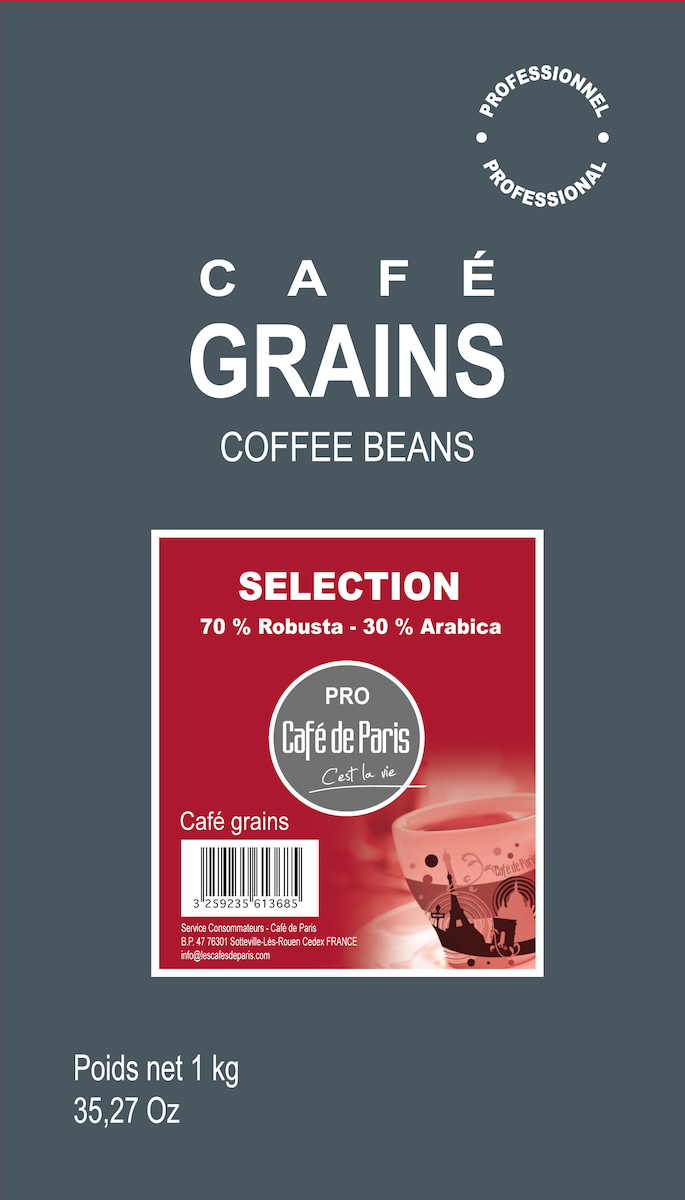 SELECTION 30% ARABICA 70% ROBUSTA GRAIN 1KG