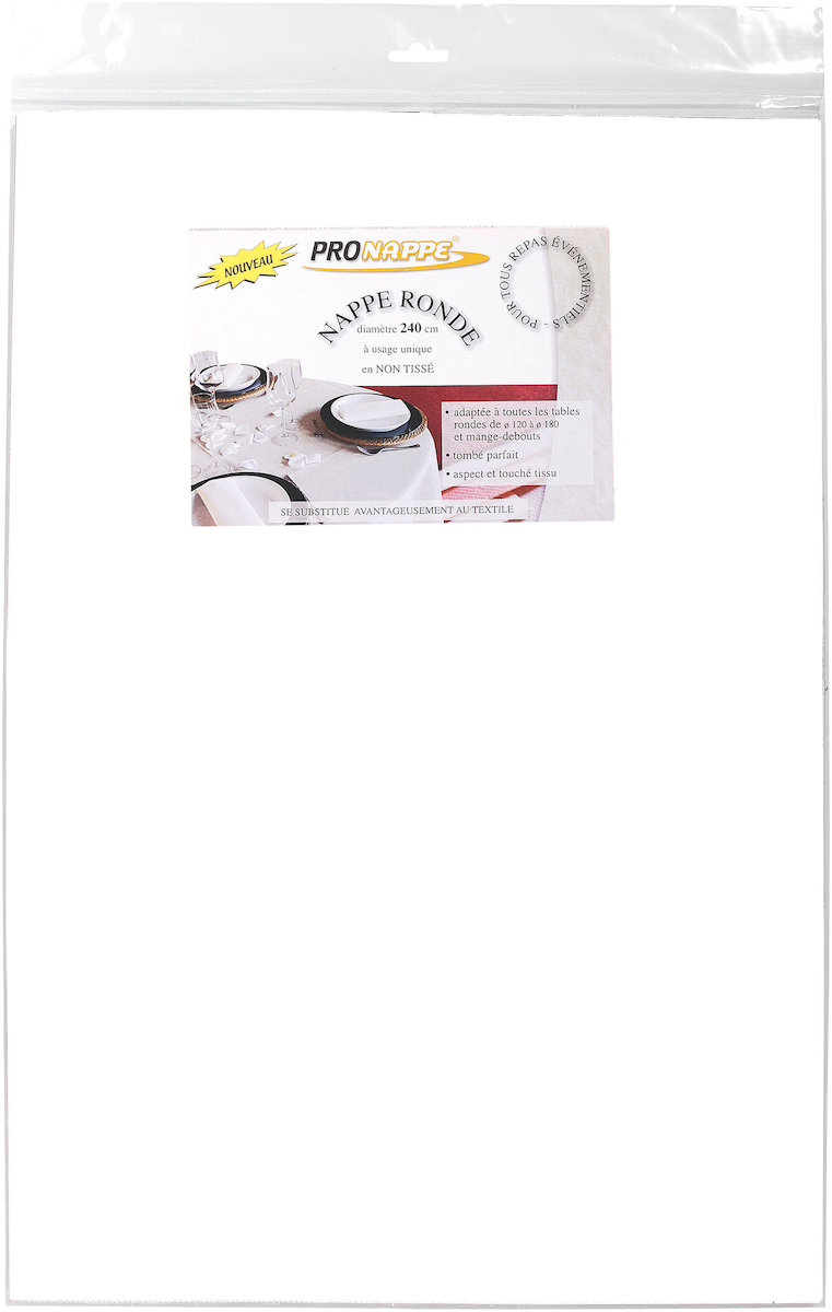 NAPPE NON TISSE DIAM 240 CM BLANC