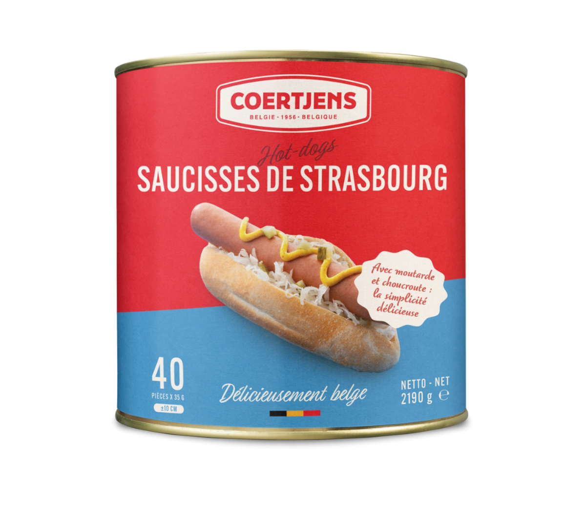 SAUCISSES DE STRASBOURG 40 PIECES  2.19KG
