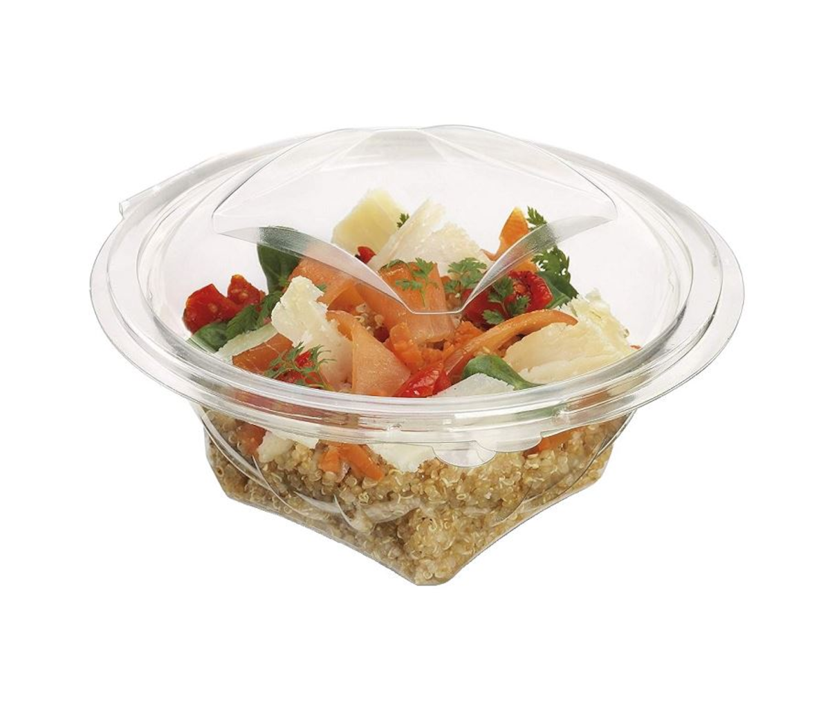 SALADIER PET CRISTAL AVEC COUVERCLE SEKIPACK 750CC