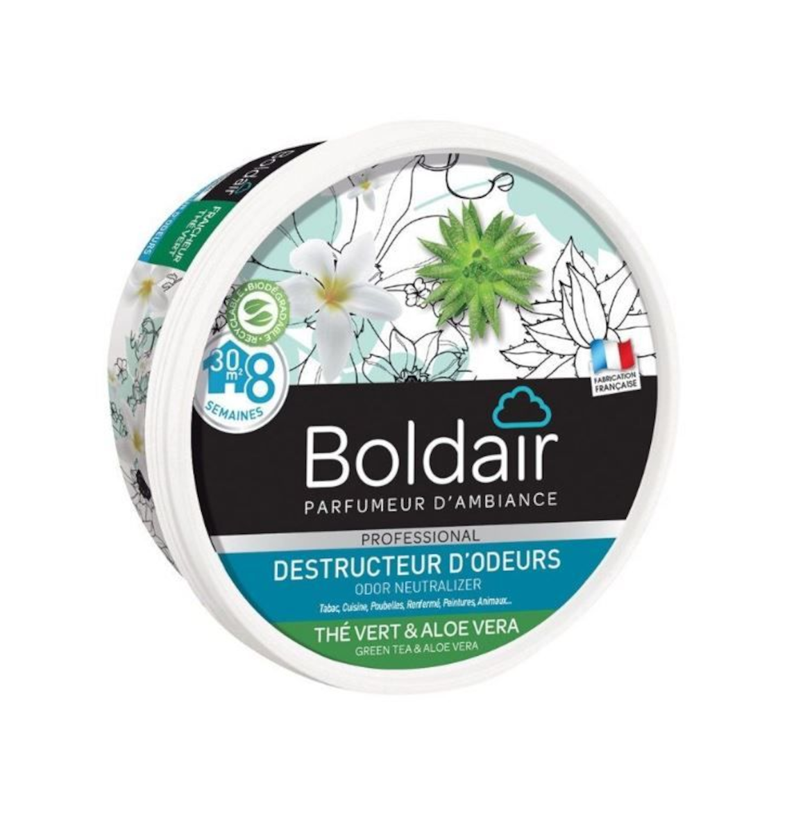 GEL DESTRUCTEUR D'ODEUR BOLDAIR THÉ VERT