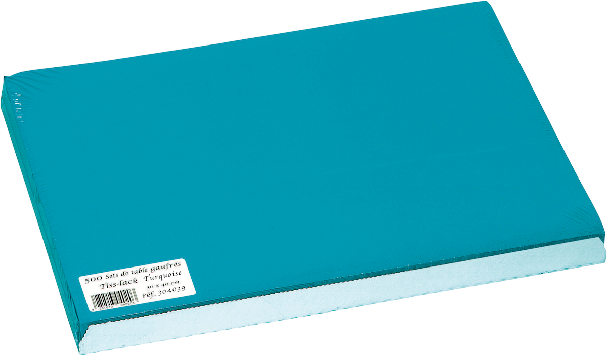 SET TISS-LACK TURQUOISE 30X40  PAR 500