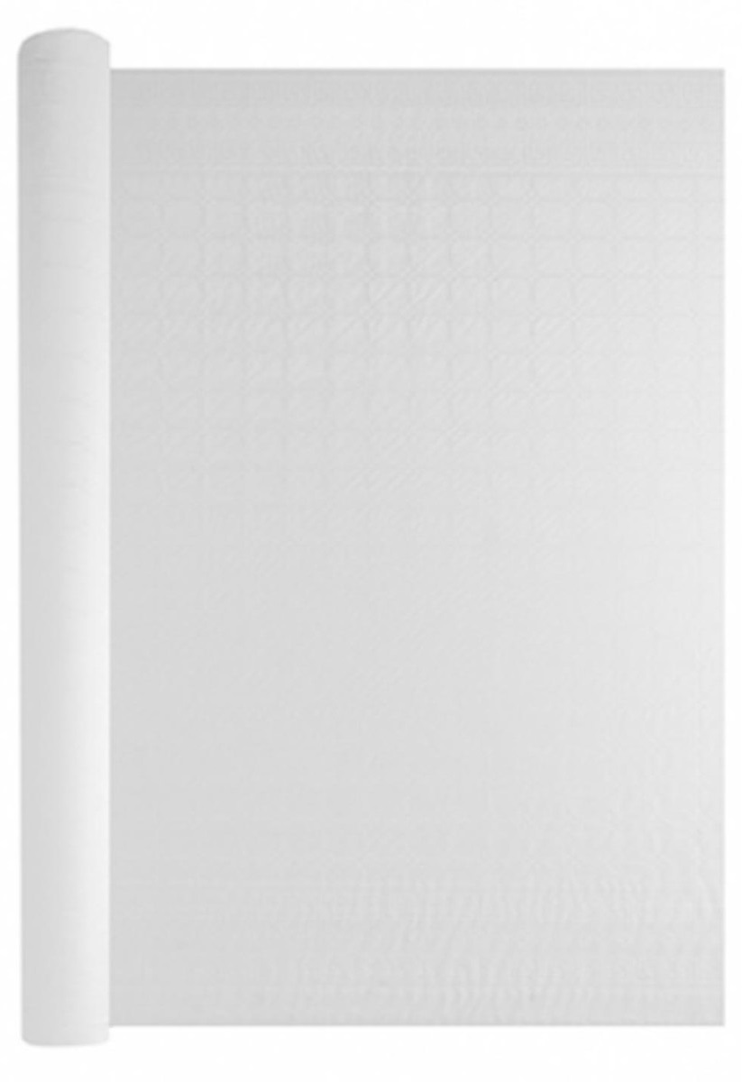 NAPPE PAPIER DAMASSÉ 1,20M BLANCHE