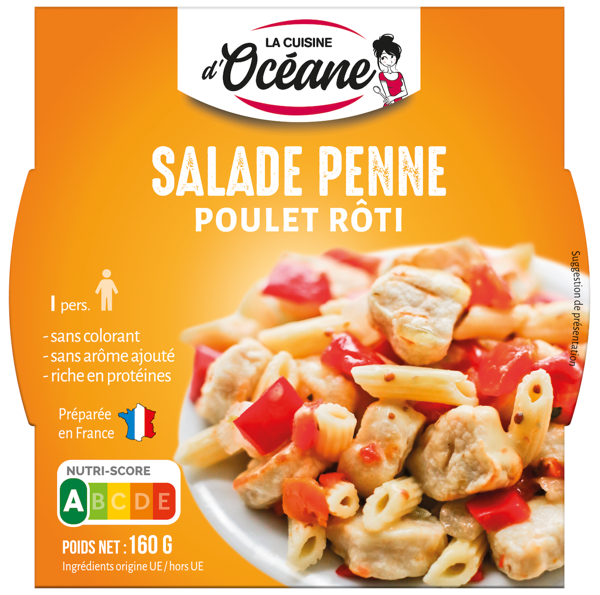SALADE PASTA AU POULET - POT PLASTIQUE 160G
