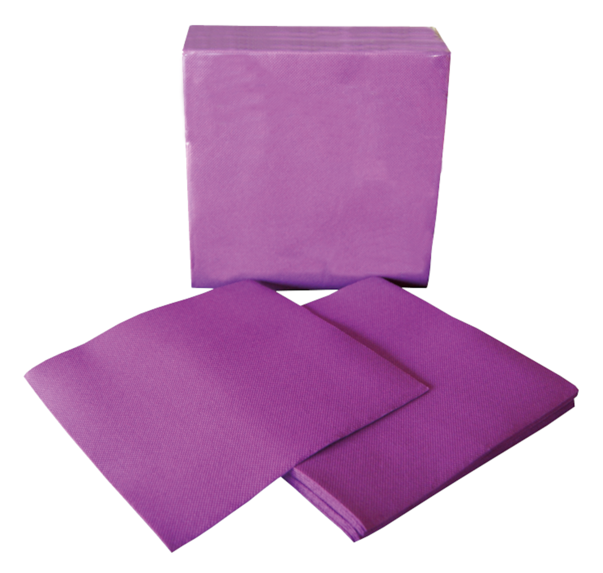 SERVIETTE DE TABLE GAMME SAMBA UNIES S/LISERE AUBERGINE-38X38CM-LE PAQUET DE 50