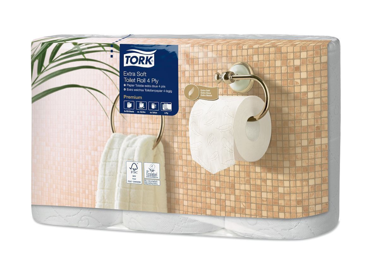 ROULEAU PAPIER TOILETTE 4 PLIS BLANC 153 FORMATS T4