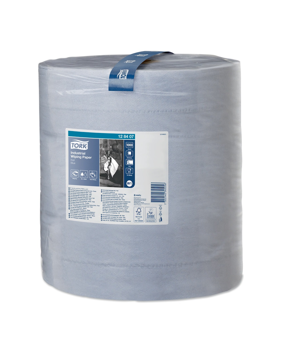 BOBINE D'ESSUYAGE 3 PLIS 1000 FORMATS BLEU W1