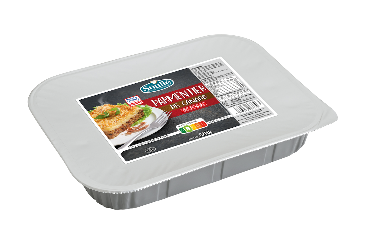 PARMENTIER DE CANARD (25% VIANDE)-PLATEAU DE 2,2KG