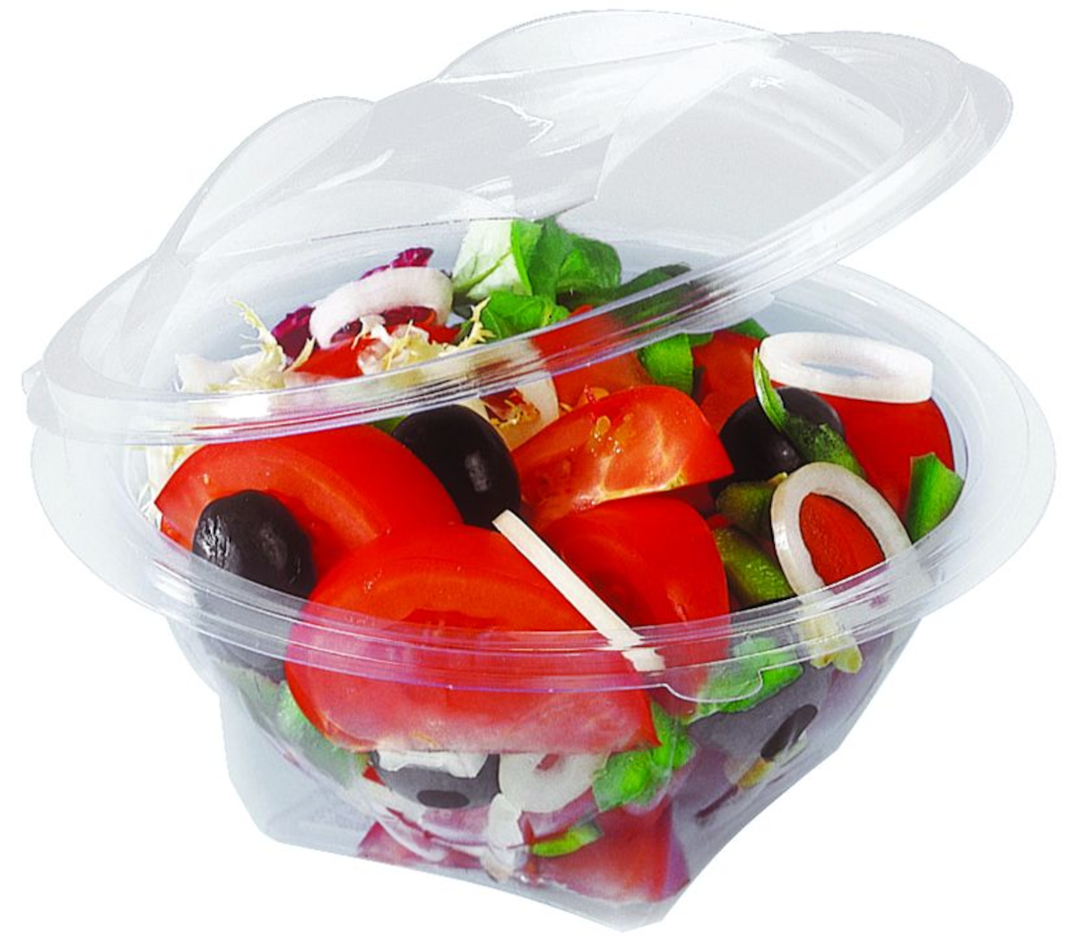 SALADIER PET CRISTAL AVEC COUVERCLE SEKIPACK 600CC