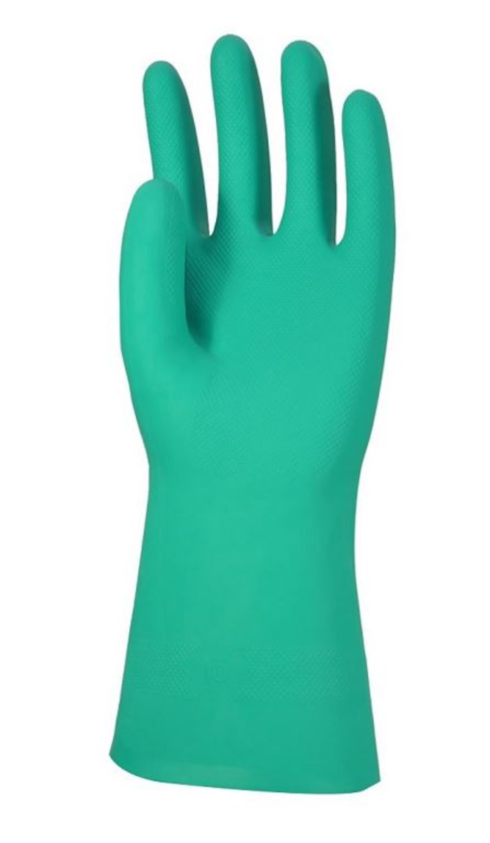GANT PROTECTION CHIMIQUE NITRILE VERT 33CM T.7