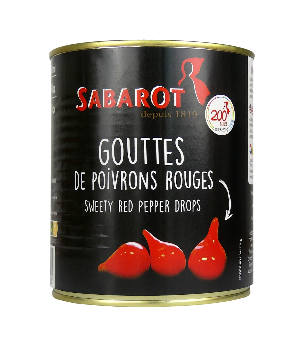 GOUTTES DE POIVRONS ROUGE BTE 4/4