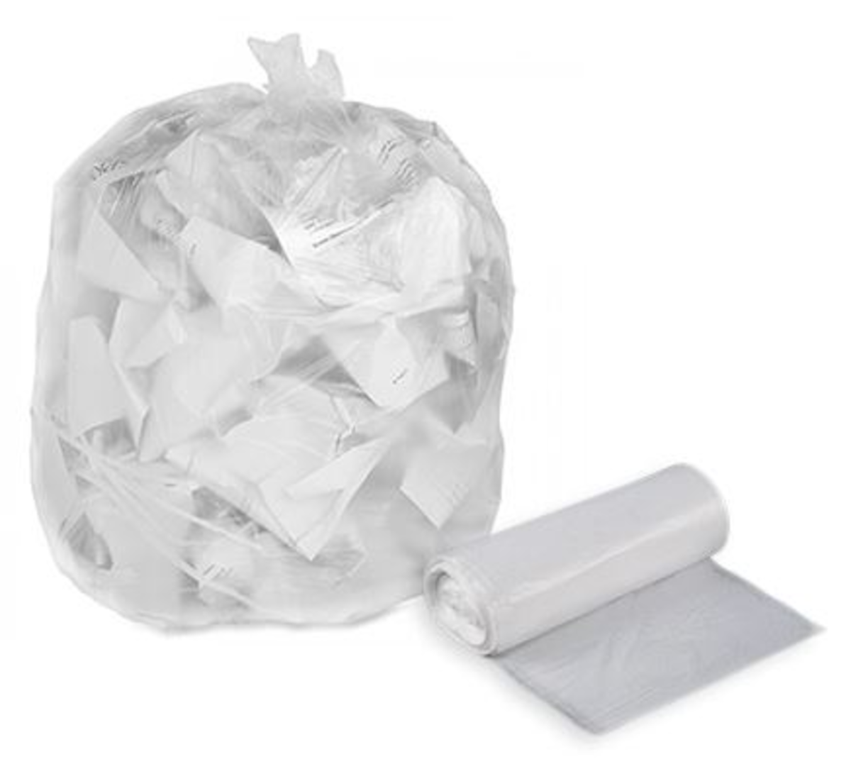 SAC POUBELLE PEHD TRANSPARENT 50L