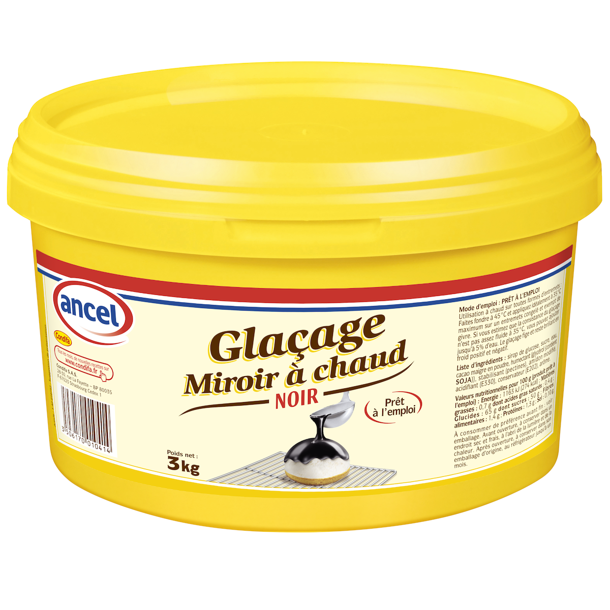 GLACAGE MIROIR NOIR A CHAUD SEAU 3KG
