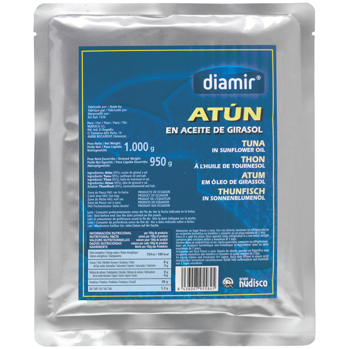 THON LISTAO À 5% D'HUILE EN MORCEAUX 1KG