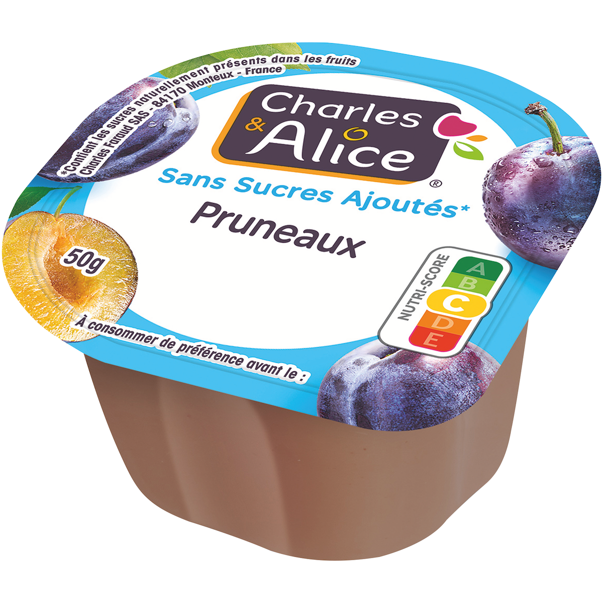 PUREE PRUNEAUX SSA - COUPELLE PLASTIQUE DE 50 G