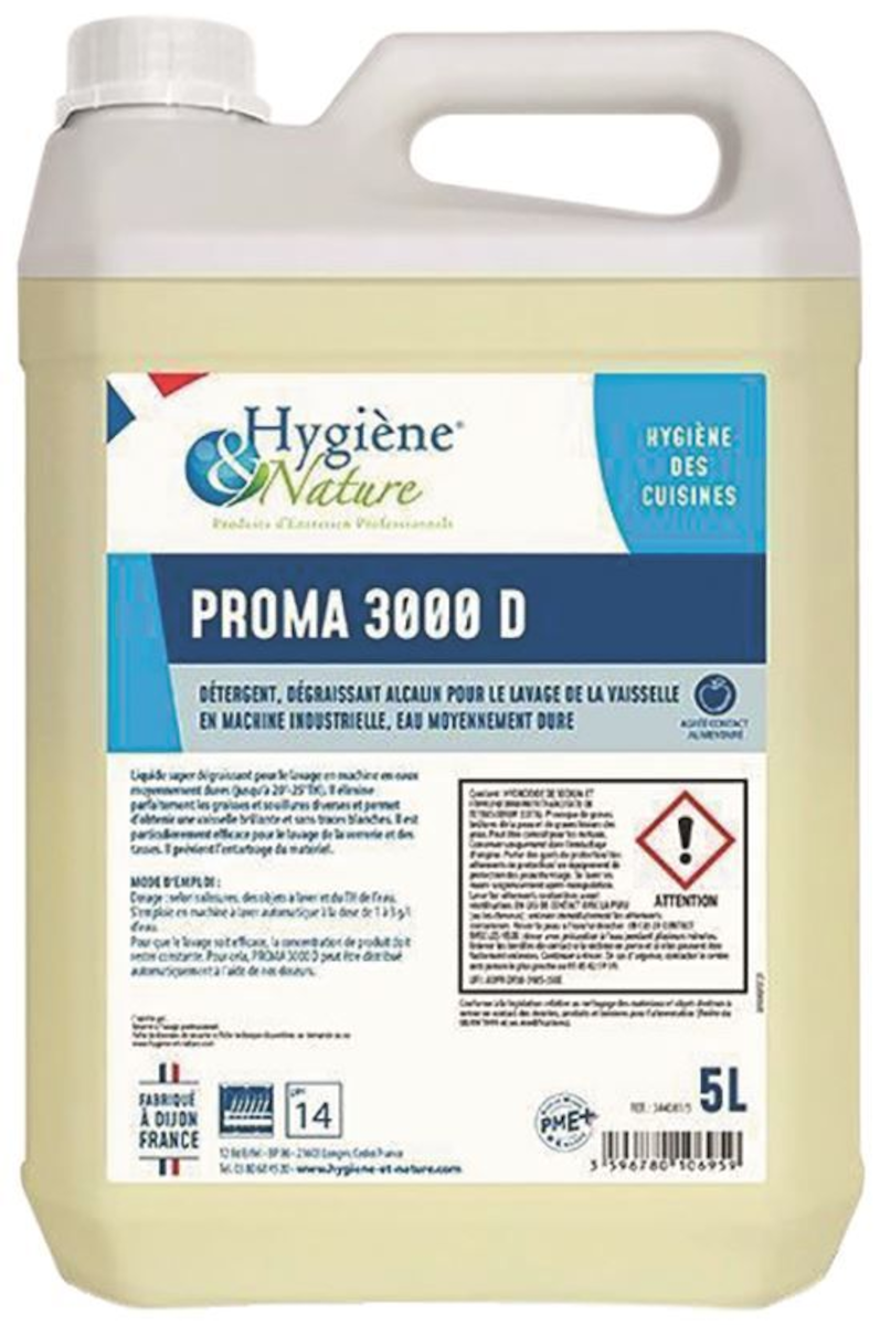DÉTERGENT LIQUIDE LAVE VAISSELLE PROMA 3000 D