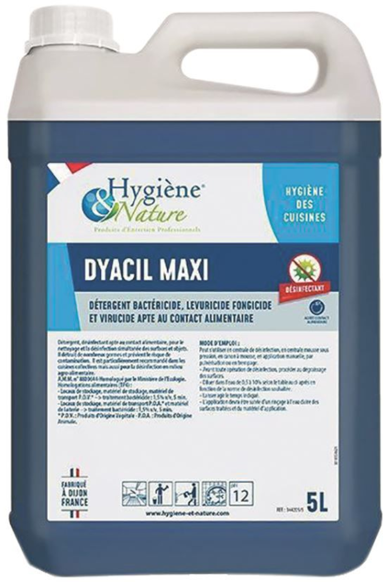 DÉGRAISSANT DÉSINFECTANT ALIMENTAIRE DYACIL MAXI