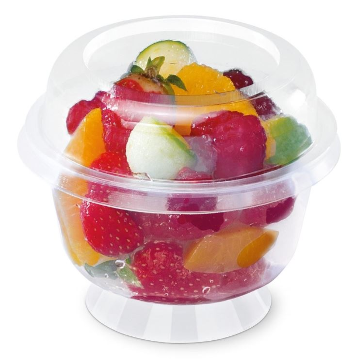 COUPE DESSERT À PIED PP TRANSPARENT AVEC COUVERCLE SERVIPACK 200CC