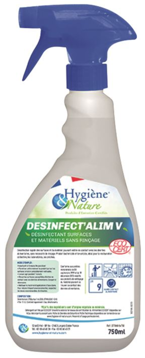 DÉSINFECTANT SURFACES ALIMENTAIRE DÉSINFECT'ALIM SR V