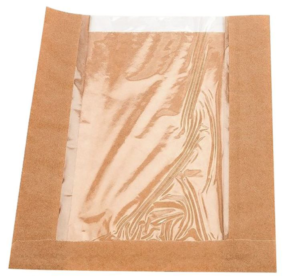 SAC VIENNOISERIES FENÊTRÉ PAPIER KRAFT BRUN 17X7X25CM