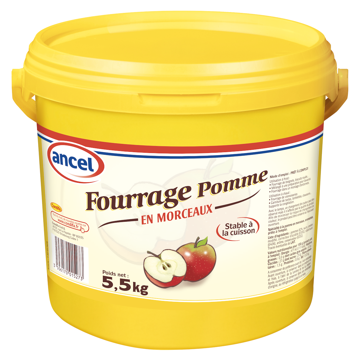 FOURRAGE POMME EN MORCEAUX SEAU 5,5KG