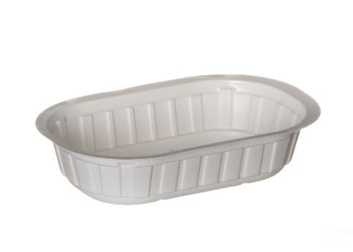 BARQUETTE OBLONGUE PP BLANCHE DIVIPACK 320CC