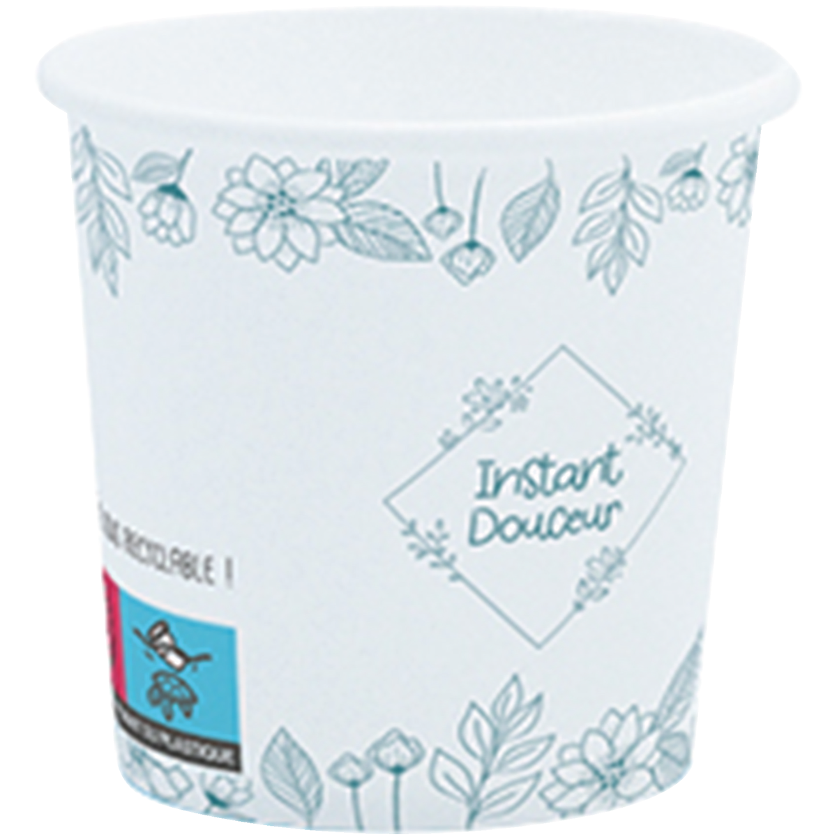 GOBELET CARTON BLANC 4OZ INSTANT DOUCEUR - 20 LOTS DE 50