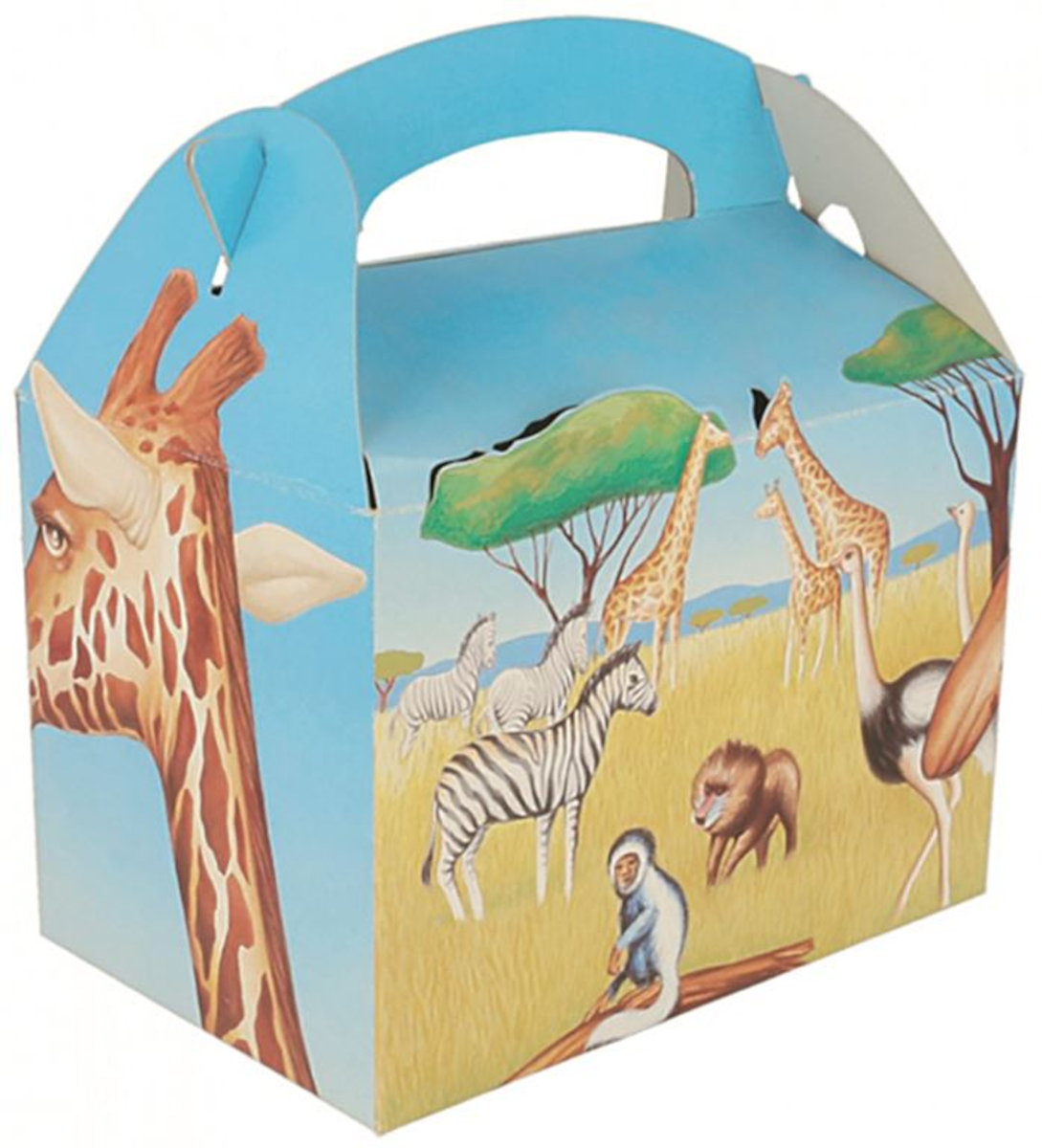 BOITE REPAS ENFANT CARTON DÉCOR SAVANE 17X16X10CM
