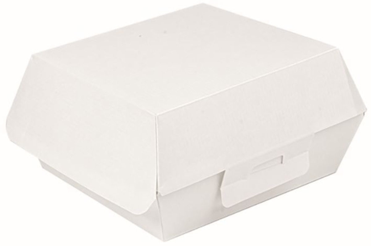 BOITE HAMBURGER CARTON ONDULÉ BLANC THEPACK 14,2X13,7X6,1CM