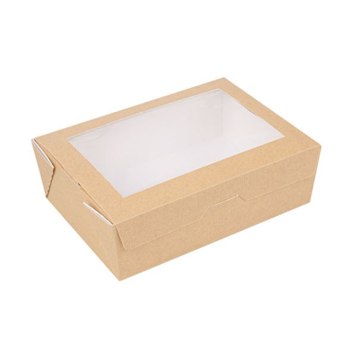 BOITE CARTON KRAFT SALADE FENÊTRE 1000CC