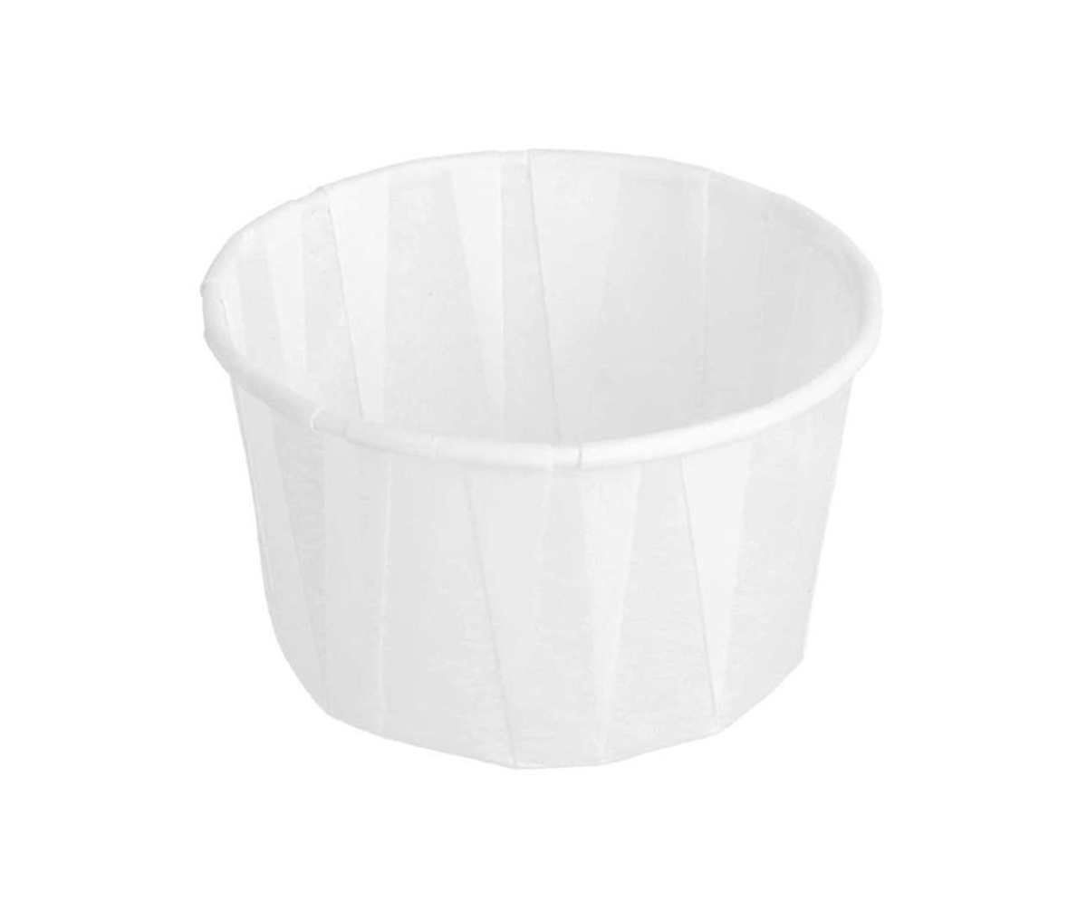 POT PAPIER PLISSÉ BLANC 165CC