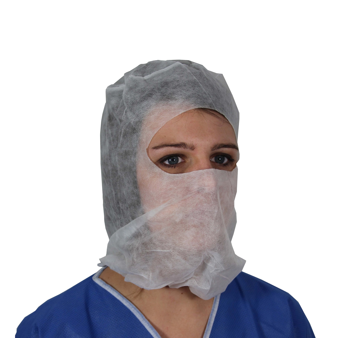 CAGOULE PP NON TISSÉ BLANCHE ÉLASTIQUÉE TYPE HEAUME