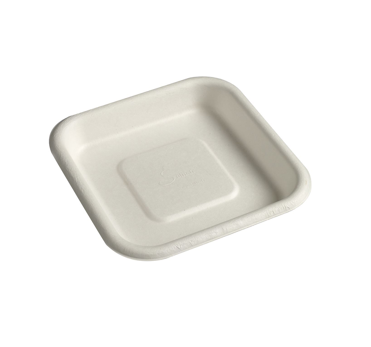 ASSIETTE PULPE DE CANNE BLANCHE NATURA 13,5X13,5CM