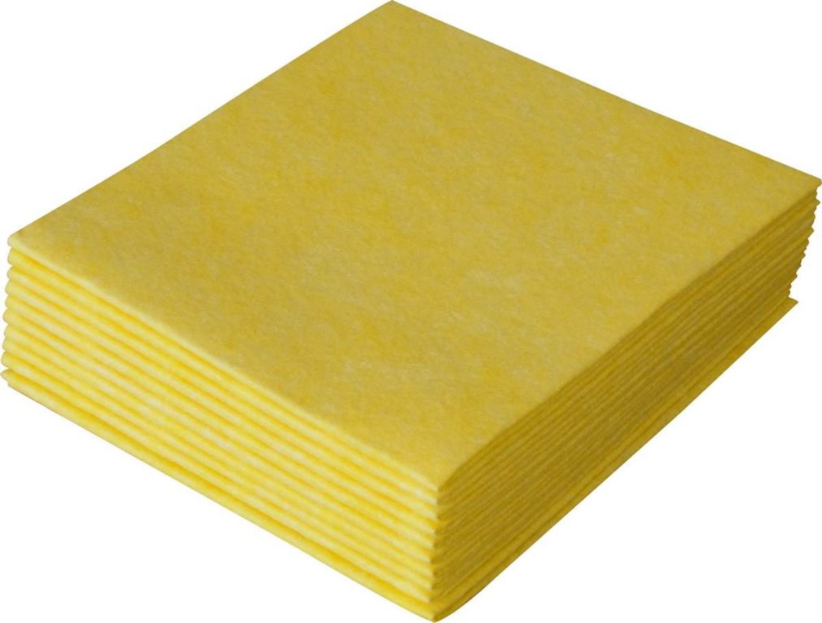 LAVETTE NON TISSÉE ABSORBANTE 38X40CM JAUNE