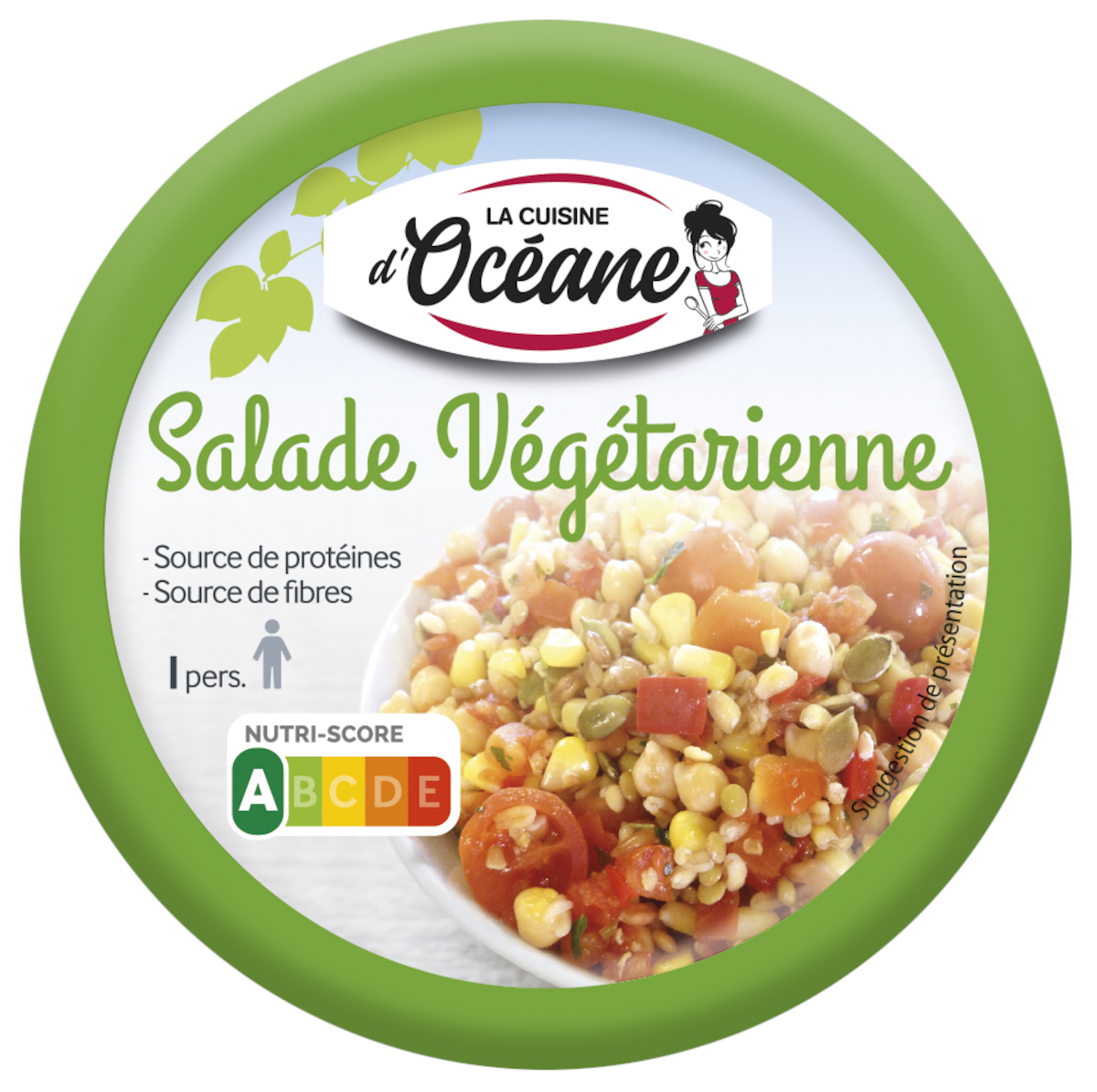 SALADE VEGETARIENNE - BOL METAL AVEC EASYPEEL DE 220G