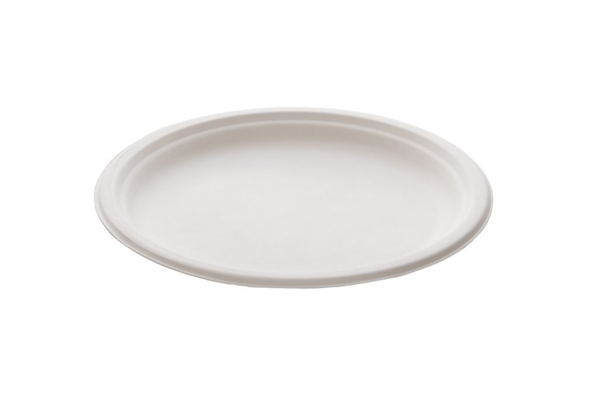 ASSIETTE BAGASSE BLANCHE 26CM