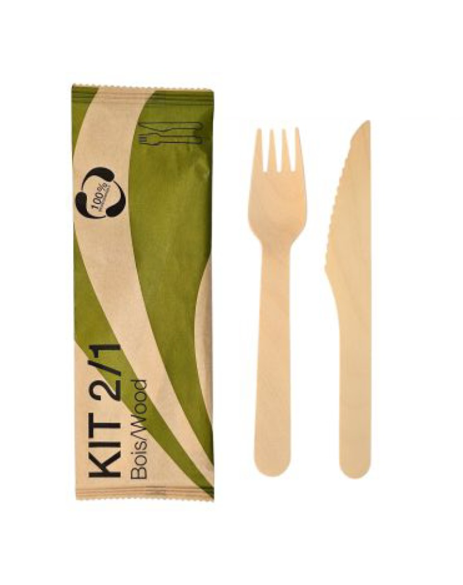 KIT COUVERTS BOIS 2/1