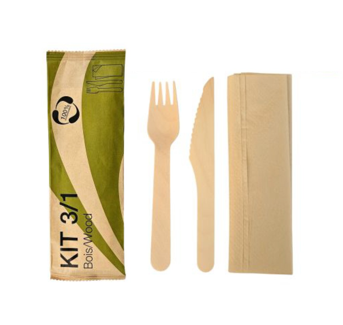 KIT COUVERTS BOIS 3/1