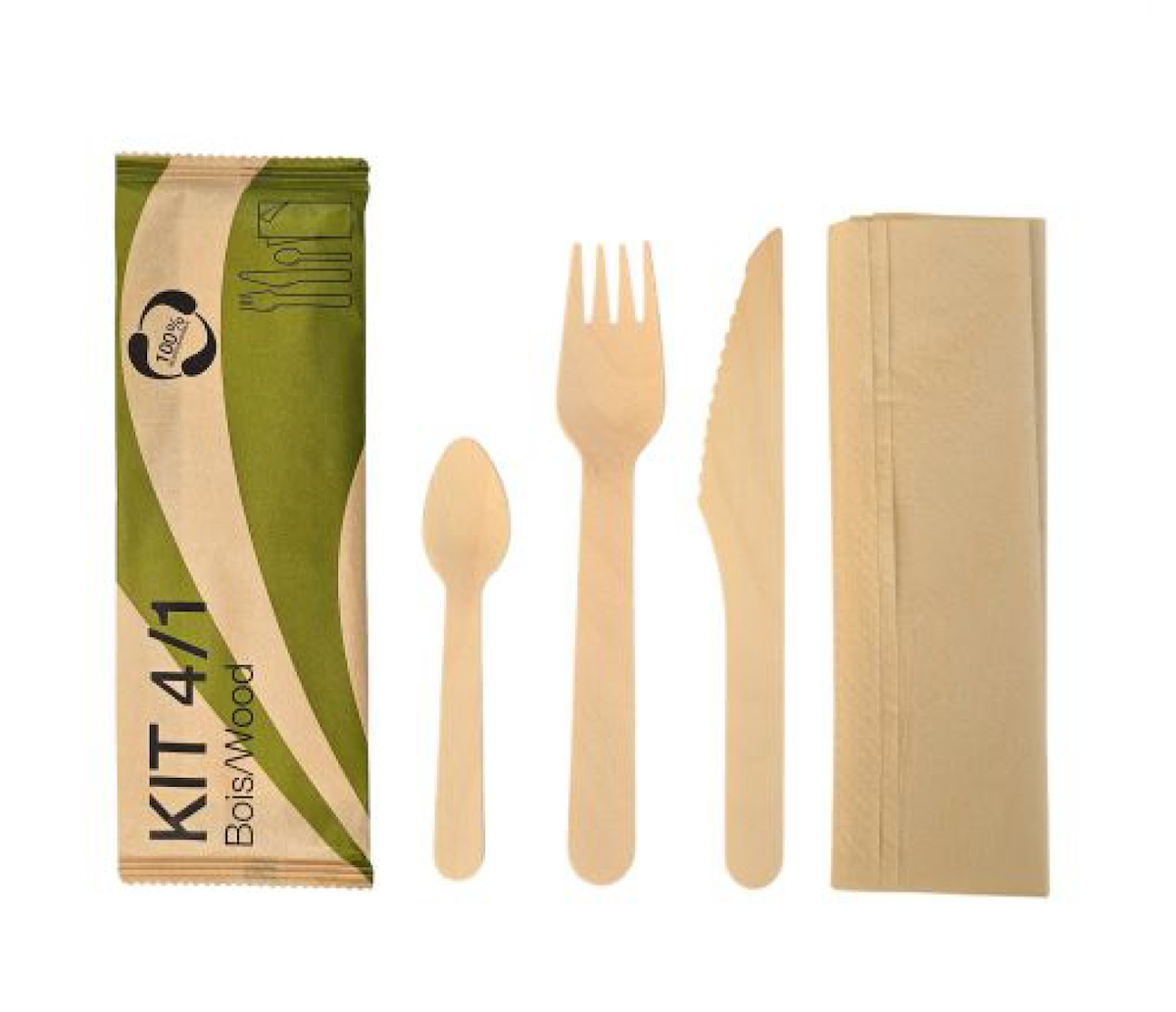 KIT COUVERTS BOIS 4/1
