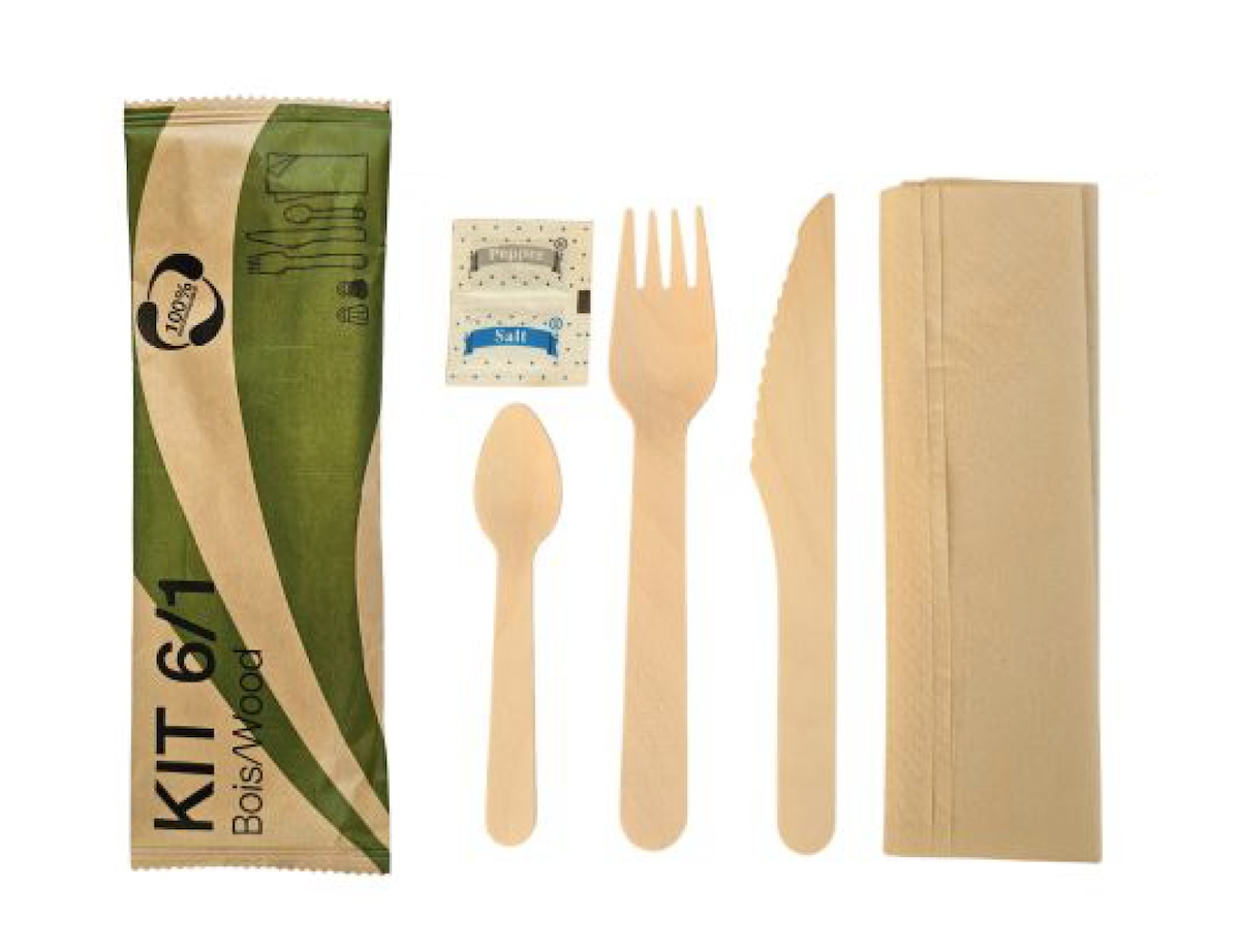 KIT COUVERTS BOIS 6/1