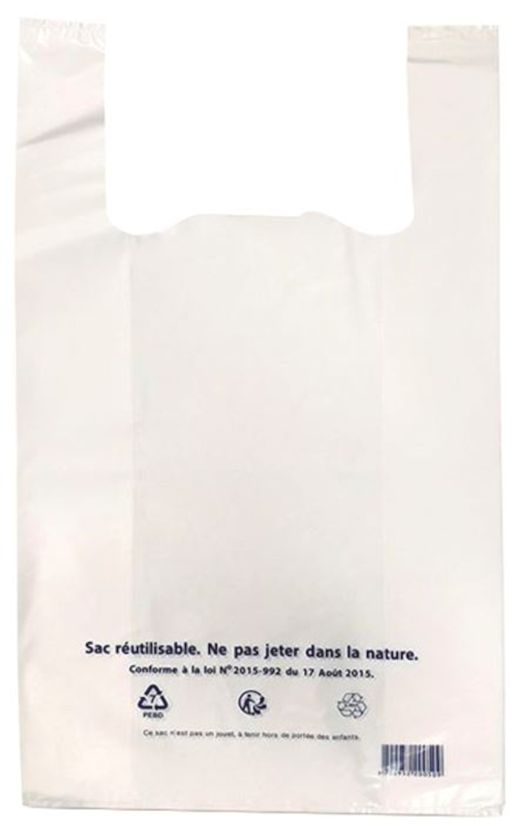 SAC BRETELLE RÉUTILISABLE 45X30X70CM BLANC