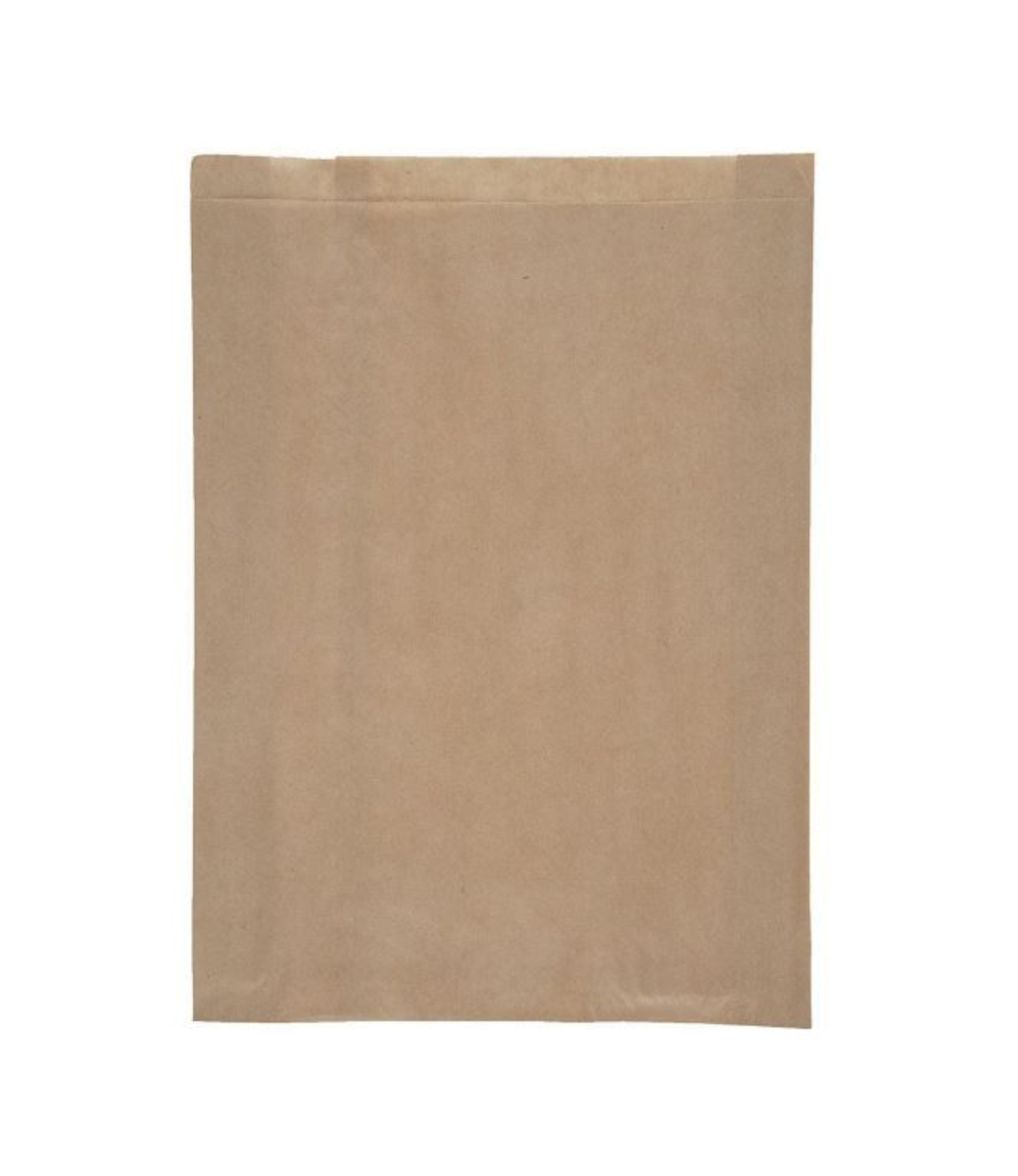 SAC BRIOCHE & CROISSANT PAPIER KRAFT BRUN 25X7X35CM