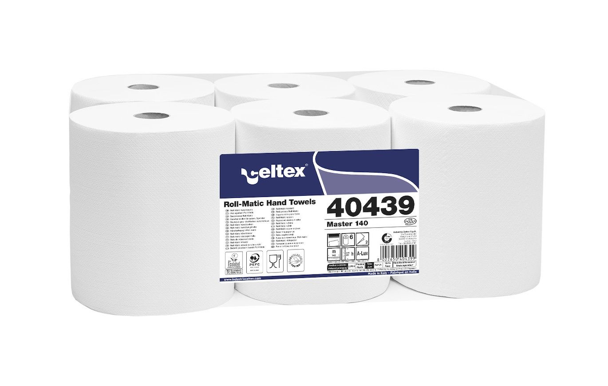 ROULEAU D'ESSUIE MAINS 2 PLIS BLANC AUTOCUT 140M