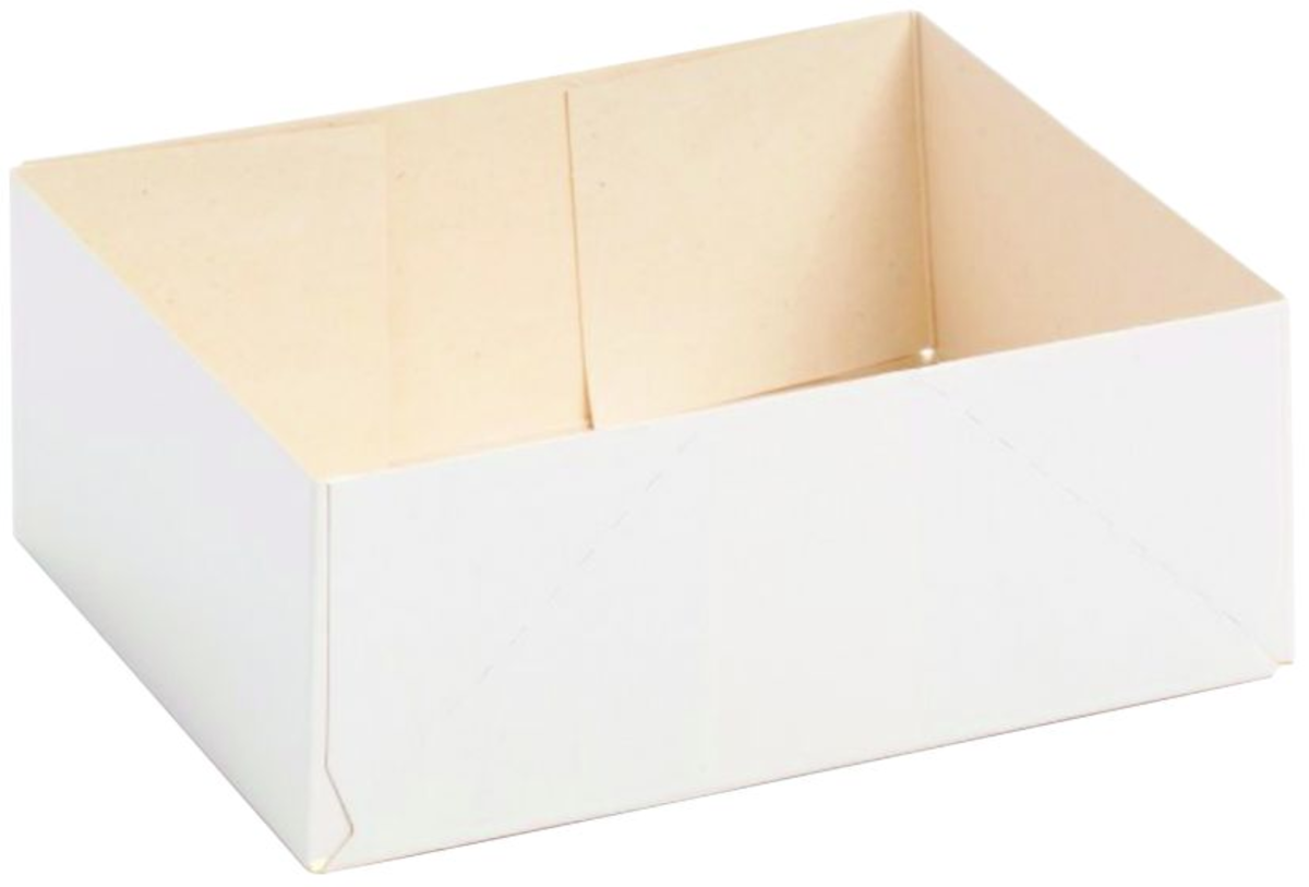 CAISSETTE PÂTISSIÈRE CARTON BLANC 16X11X5CM