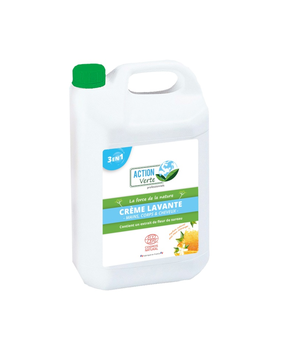 SAVON MAINS, CORPS & CHEVEUX FLEUR D'ORANGER ACTION VERTE