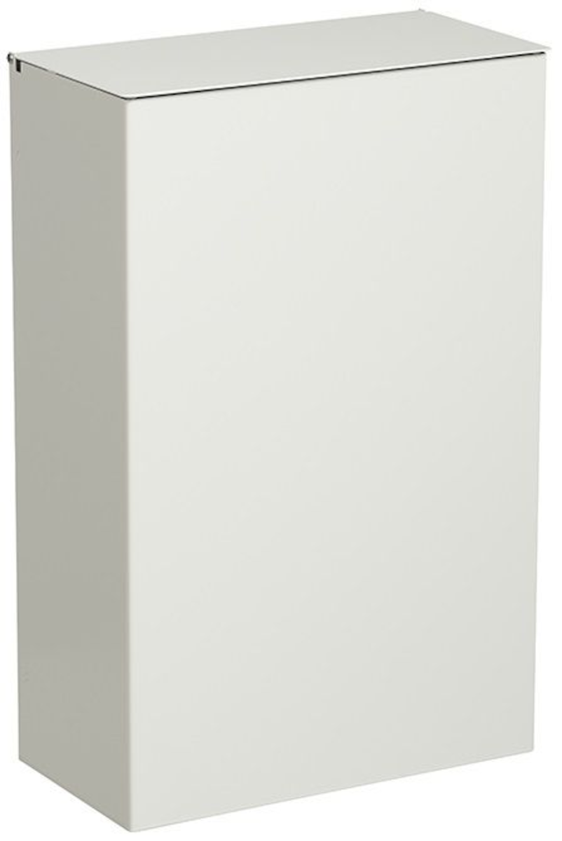 POUBELLE MURALE MÉTAL BLANC 10L
