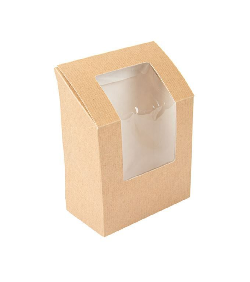 BOITE CARTON KRAFT À TORTILLA 9,2X5,1X12,5CM