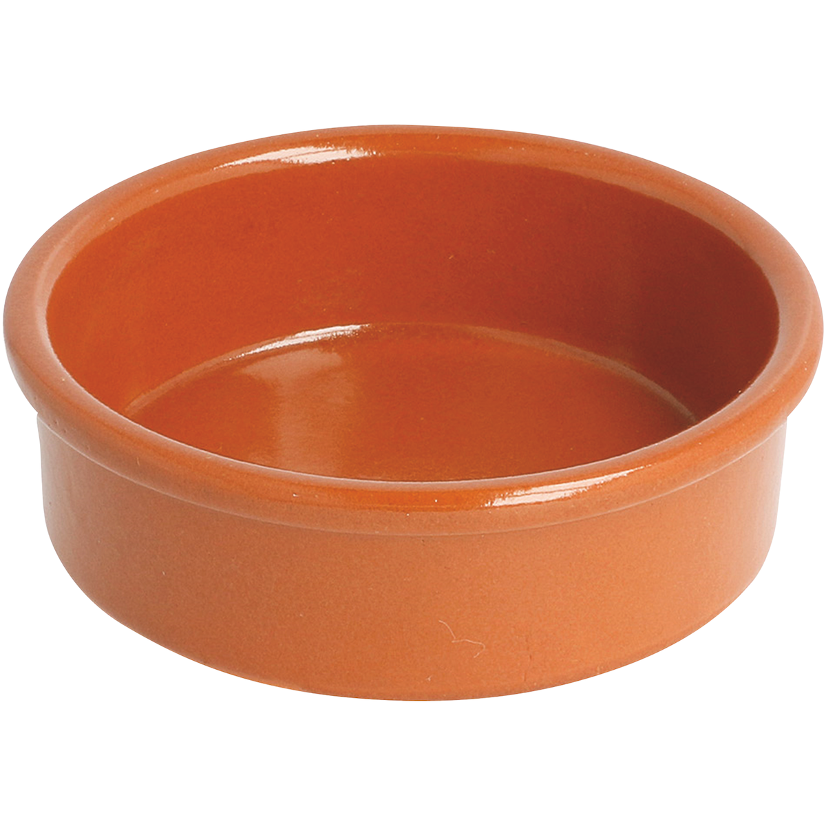 RECIPIENTS EN FAIENCE POUR MISE EN  BOUCHE D 8,95X2,90 CM MARRON ROUGEATRE